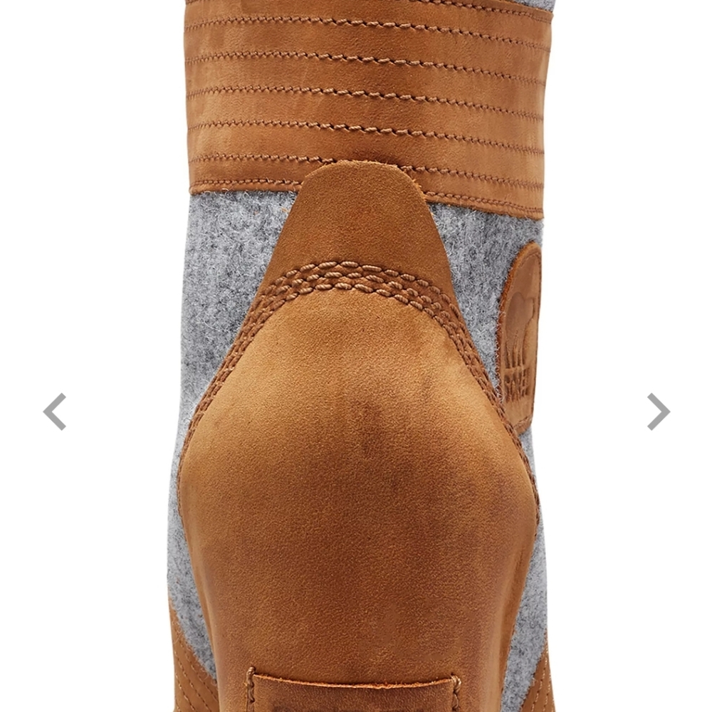 Sorel Tan and Gray Wedge Lace-Up Ankle Boots - Picture 11 of 12